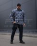 Тактическая милитари Рубашка FCT демисезон утеплена в клетку Голубая (41 номер) 40-42/3