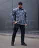 Тактическая милитари Рубашка FCT демисезон утеплена в клетку Голубая (41 номер) 40-42/3