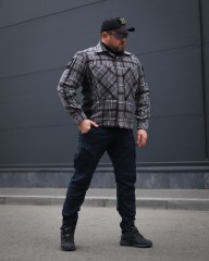 Тактична мілітарі Сорочка FCT утеплена в клітинку Сіра (5 номер)