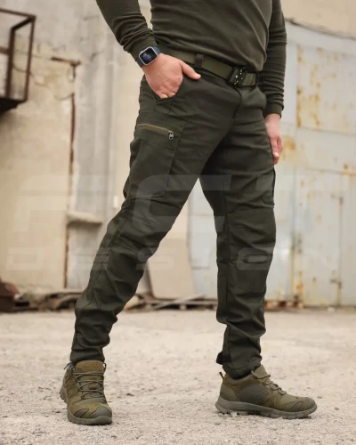 Штани джинси тактичні стрейч канвас ХБ хакі 42 42
