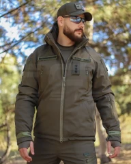 Куртка зимова Хантер Софтшелл фліс хакі