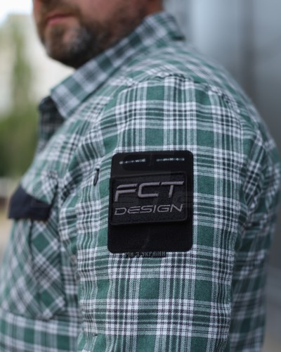 Тактическая милитари Рубашка FCT Blackbeard демисезон в клетку Зеленая (7 номер)  40-42/3