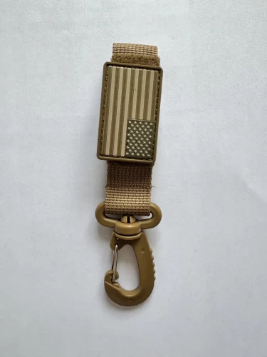 Карабін тактичний койот з велкро