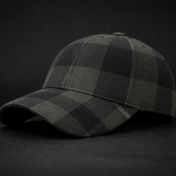 Кепка бейсболка FCT утеплена в клітинку зелено-чорна (10 номер)