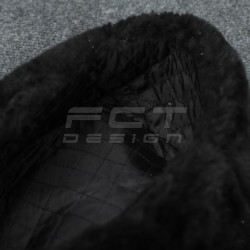 Шапка-ушанка набивной мех черное сукно Atacs FG