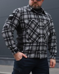 Тактична мілітарі Сорочка FCT утеплена в клітинку Чорна (6 номер)