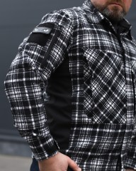 Тактична мілітарі Сорочка FCT утеплена в клітинку Чорна (6 номер)