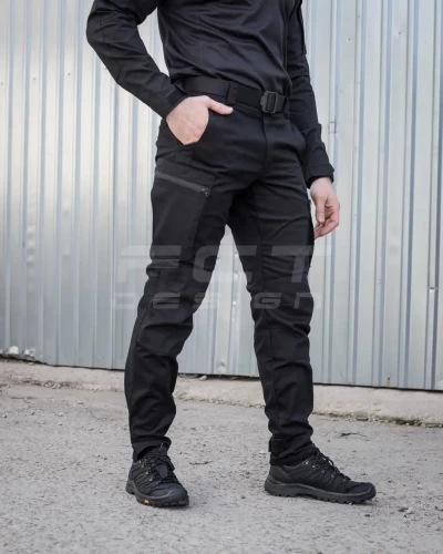 Брюки джинсы тактические стрейч черные 42