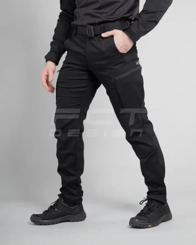 Брюки джинсы тактические стрейч черные 42