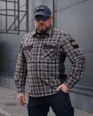 Тактична мілітарі Сорочка FCT Blackbeard демісезон в клітинку Коричнева (2 номер)