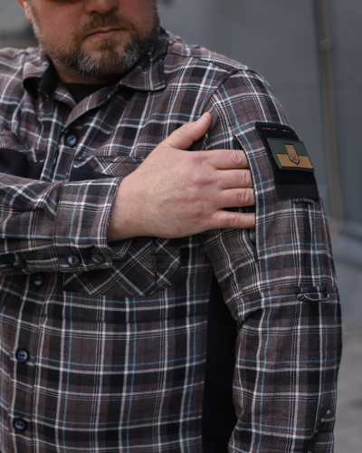 Тактична мілітарі Сорочка FCT Blackbeard демісезон в клітинку Коричнева (2 номер) 40-42/3 40-42/3