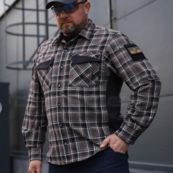 Тактична мілітарі Сорочка FCT Blackbeard демісезон в клітинку Коричнева (2 номер)