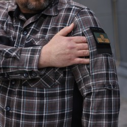 Тактична мілітарі Сорочка FCT Blackbeard демісезон в клітинку Коричнева (2 номер)