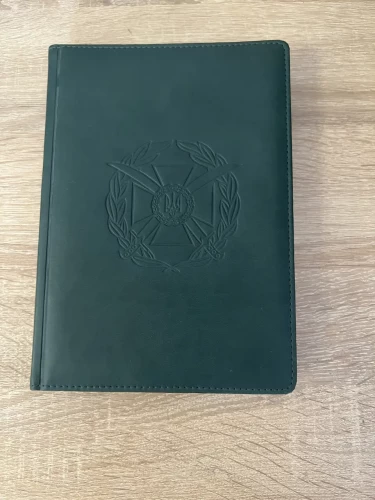 Блокнот щоденник ЗСУ хакі А5 сліпе тиснення недатований 14,8х21 см 14,8х21 см