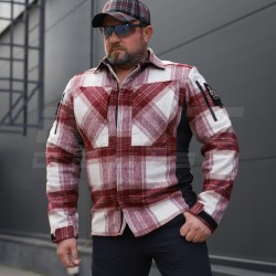 Тактична мілітарі Сорочка FCT демісезон утеплена в клітинку Бордова (26 номер)