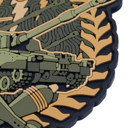 Шеврон/патч резиновый ПВХ "Артиллерия 300-30-3" койот