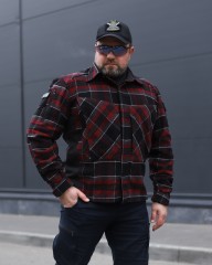 Тактична мілітарі Сорочка FCT утеплена в клітинку Червона (7 номер)