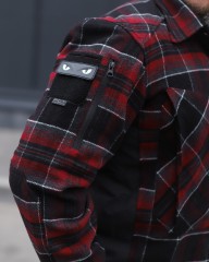 Тактична мілітарі Сорочка FCT утеплена в клітинку Червона (7 номер)