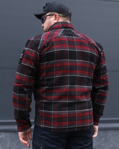 Тактична мілітарі Сорочка FCT утеплена в клітинку Червона (7 номер) 40-42/3 40-42/3