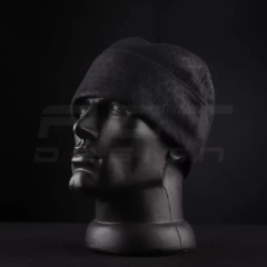 Шапка флісова соти Гексагон Чорна