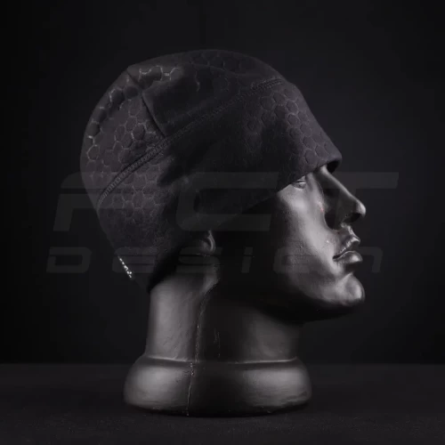 Шапка флісова соти Гексагон Чорна 56 56