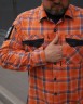 Тактическая милитари Рубашка FCT Blackbeard демисезон в клетку Оранжевая (4 номер) 40-42/3
