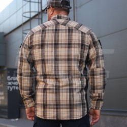 Тактична мілітарі Сорочка FCT демісезон утеплена в клітинку Койот (25 номер)