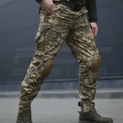 Штани зимові з наколінниками тактичні Корд Gen 2 на флісі піксель ЗСУ