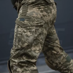 Штани зимові з наколінниками тактичні Корд Gen 2 на флісі піксель ЗСУ