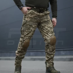 Штани зимові з наколінниками тактичні Корд Gen 2 на флісі піксель ЗСУ