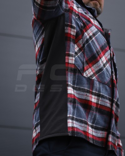 Тактична мілітарі Сорочка FCT демісезон утеплена в клітинку Синьо-червоно-біла (40 номер) 40-42/3 40-42/3