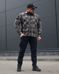 Тактична мілітарі Сорочка FCT утеплена в клітинку Графіт (8 номер)