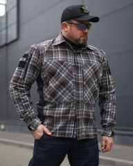 Тактична мілітарі Сорочка FCT утеплена в клітинку Графіт (8 номер)