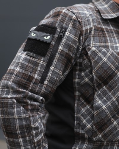 Тактична мілітарі Сорочка FCT утеплена в клітинку Графіт (8 номер)  40-42/3 40-42/3