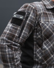 Тактична мілітарі Сорочка FCT утеплена в клітинку Графіт (8 номер)