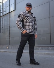 Тактична мілітарі Сорочка FCT Blackbeard демісезон в клітинку Сіра (10 номер) 