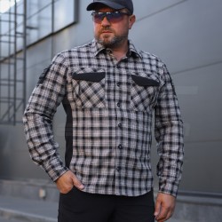 Тактична мілітарі Сорочка FCT Blackbeard демісезон в клітинку Сіра (10 номер)
