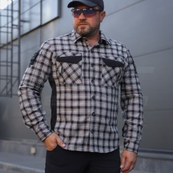 Тактическая милитари Рубашка FCT Blackbeard демисезон в клеточку Серая (10 номер) 