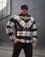 Тактична мілітарі Сорочка FCT демісезон утеплена в клітинку Біло-сіра (12 номер)