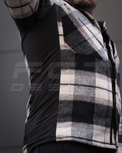 Тактическая милитари Рубашка FCT демисезон утепленная в клетку Бело-серая (12 номер) 40-42/3