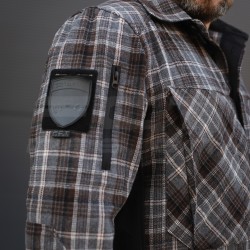 Тактична мілітарі Сорочка FCT демісезон утеплена в клітинку Коричнево-синя (31 номер)