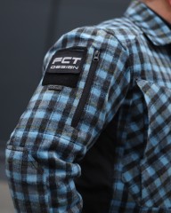 Тактична мілітарі Сорочка FCT утеплена в клітинку Блакитна (9 номер)