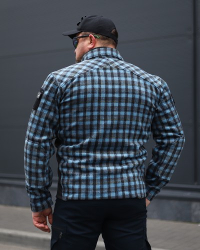 Тактична мілітарі Сорочка FCT утеплена в клітинку Блакитна (9 номер) 40-42/3 40-42/3