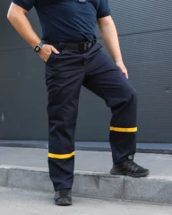 Штани спеціальні тактичні сині для ДСНС рип-стоп зі смугою