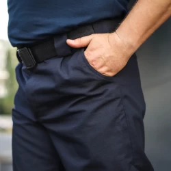 Брюки специальные тактические синие для ДСНС рип-стоп с полосой