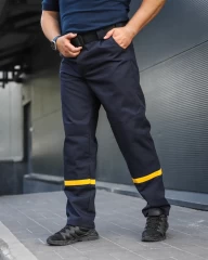 Штани спеціальні тактичні сині для ДСНС рип-стоп зі смугою
