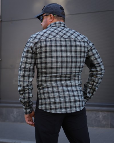 Тактична мілітарі Сорочка FCT Blackbeard демісезон в клітинку Сіро-зелена (11 номер) 40-42/3 40-42/3