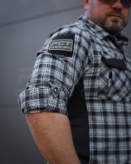 Тактична мілітарі Сорочка FCT Blackbeard демісезон в клітинку Сіро-зелена (11 номер)