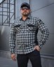 Тактична мілітарі Сорочка FCT Blackbeard демісезон в клітинку Сіро-зелена (11 номер) 40-42/3 40-42/3