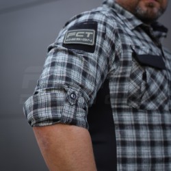 Тактическая милитари Рубашка FCT Blackbeard демисезон в клеточку Серо-зеленая (11 номер)
